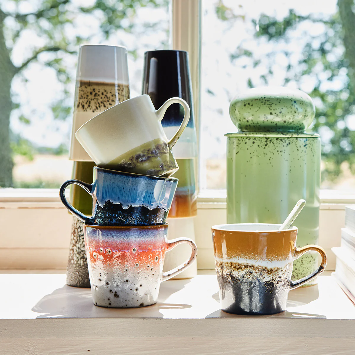 70s Ceramics Americano Mug Asteroids - Image 3