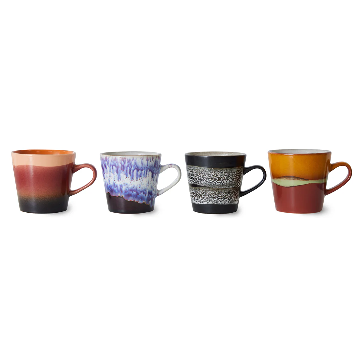 70s Ceramics Americano Mugs Friction (set of 4) - Image 3