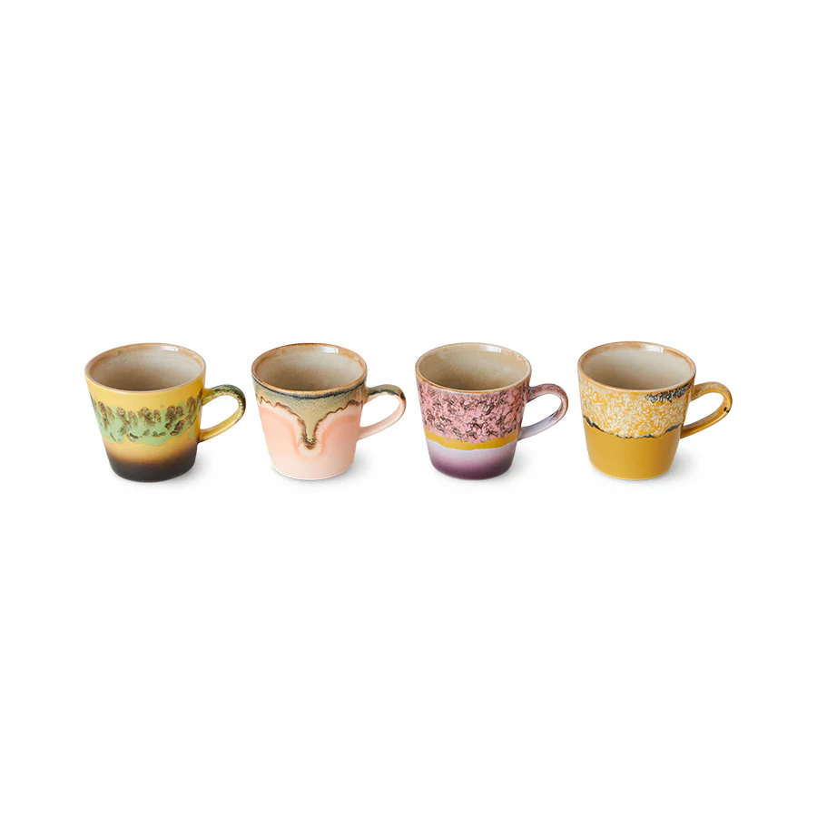 70s Ceramics Americano Mugs Radiant (set of 4) - Image 5