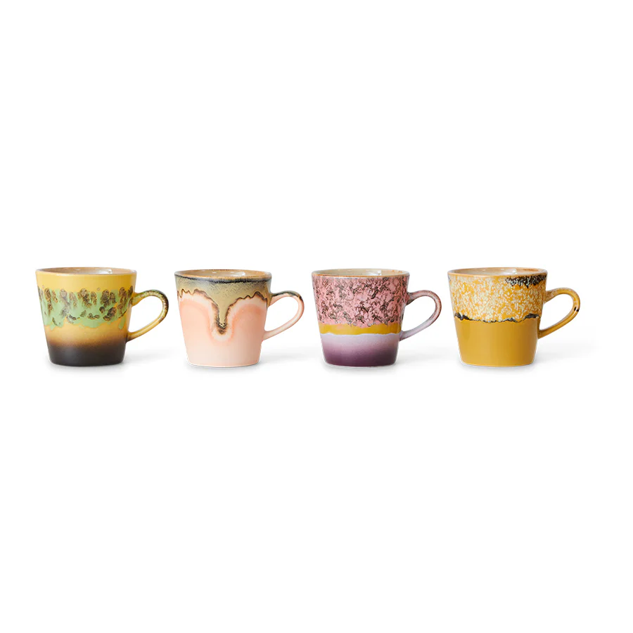 70s Ceramics Americano Mugs Radiant (set of 4) - Image 7
