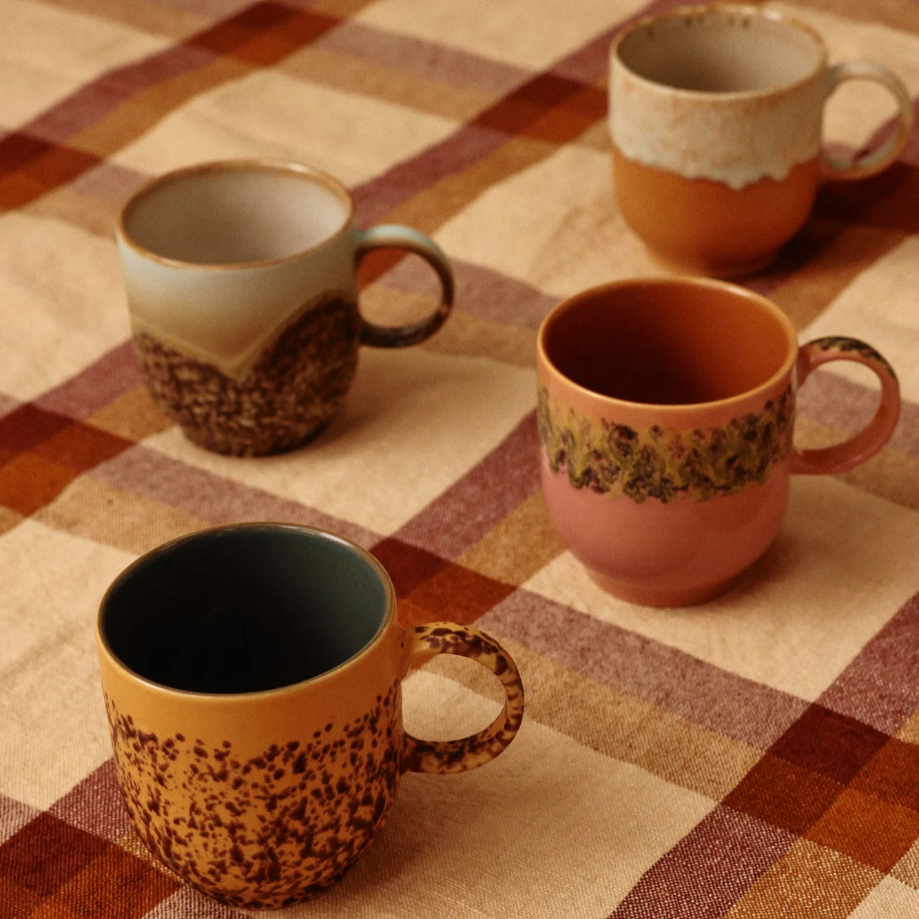 70s Ceramics: Cafe Mugs Cape Set Of Four - Image 2