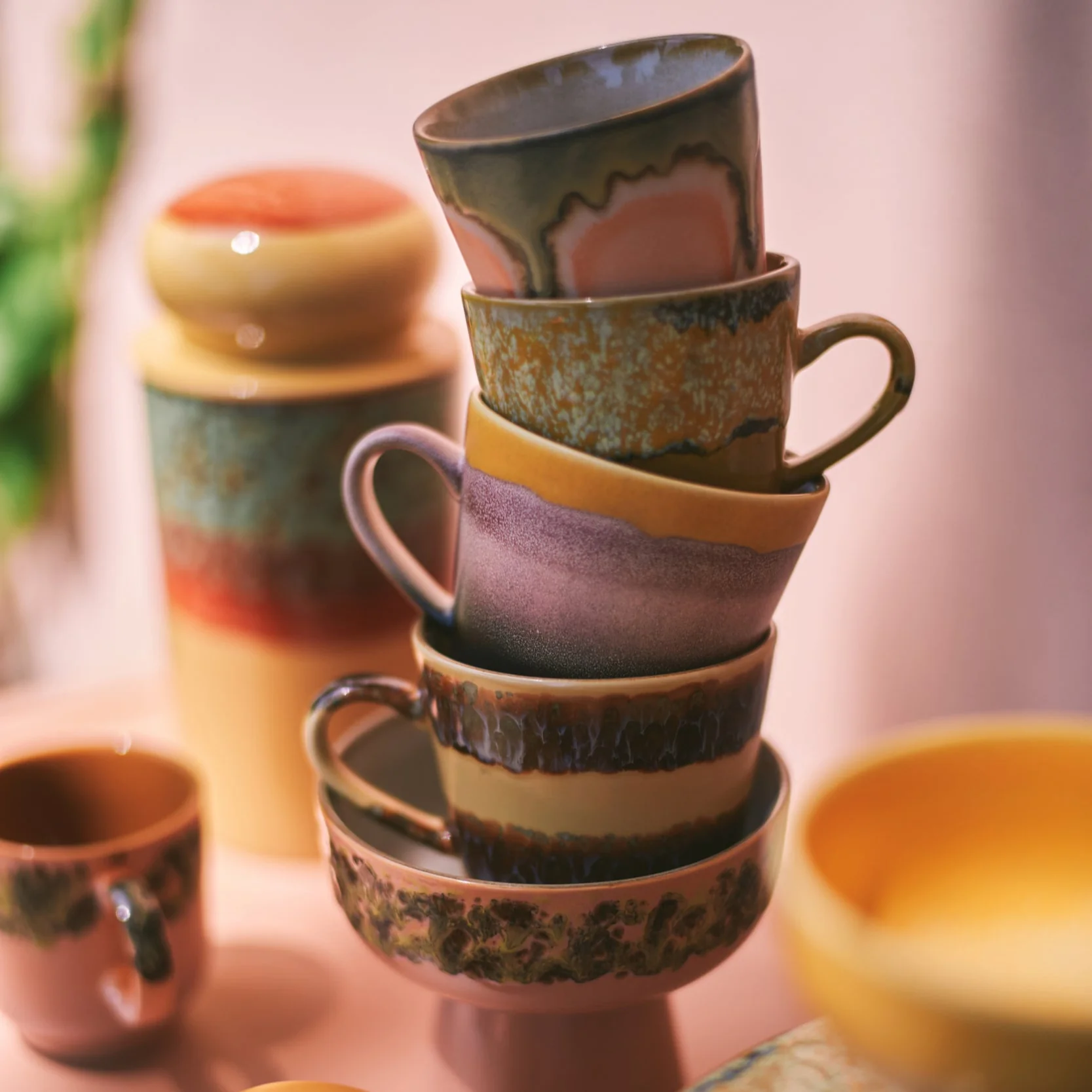 70s Ceramics Cappuccino Mug Cliffs - Image 3