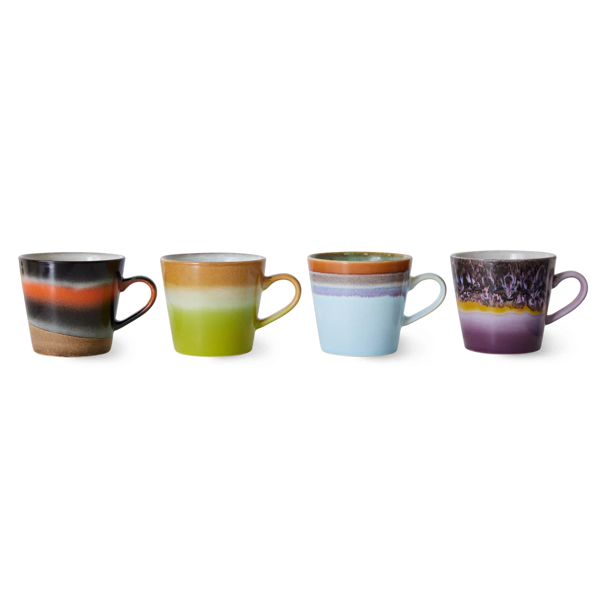 Pre-order 70s Ceramics Cappuccino Mugs Solid (set of 4) - Image 3