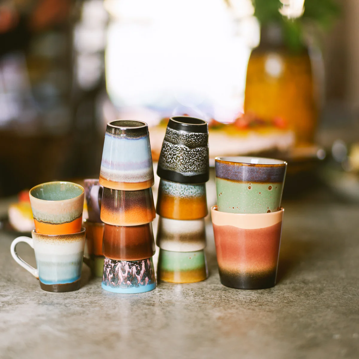 70s Ceramics Coffee Mugs Grounding (Set of 6) - Image 6