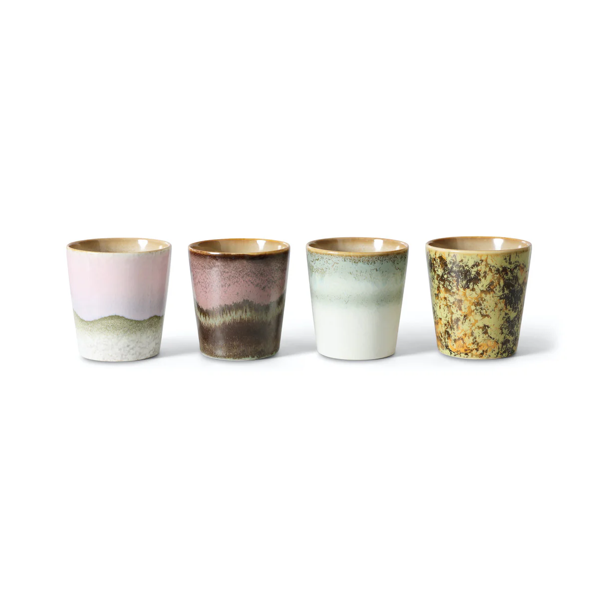 70s Ceramics: Coffee Mugs Serendipity, Set of 4 - Image 4