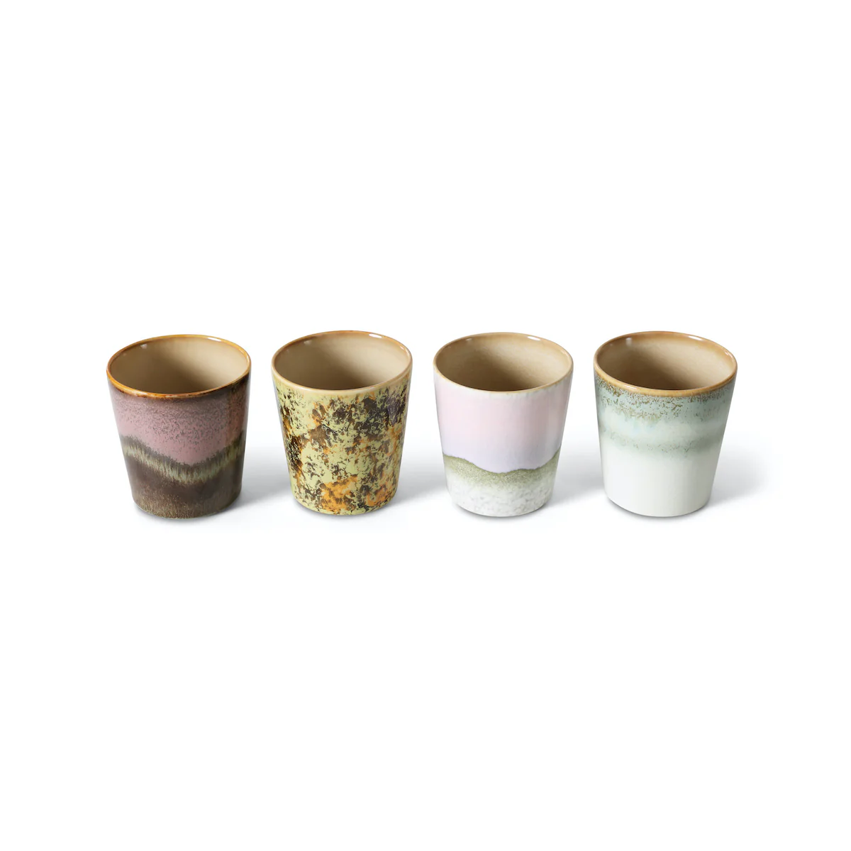 70s Ceramics: Coffee Mugs Serendipity, Set of 4 - Image 5