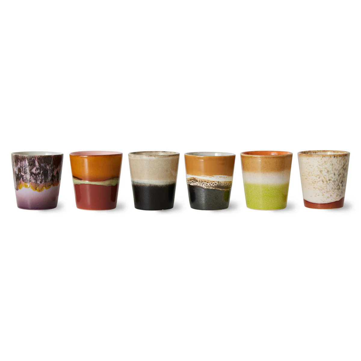 70s Ceramics Coffee Mugs Soil (Set of 6) - Image 3
