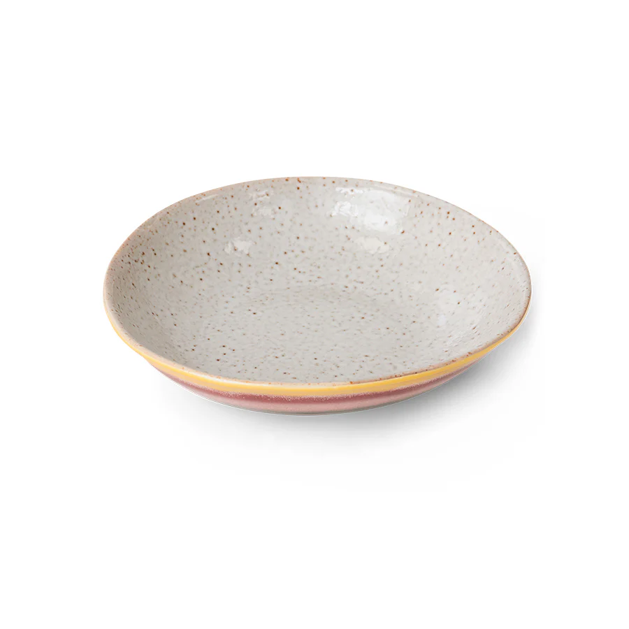70s Ceramics: Curry Bowls  - Hibiscus, Set of 2 - Image 4