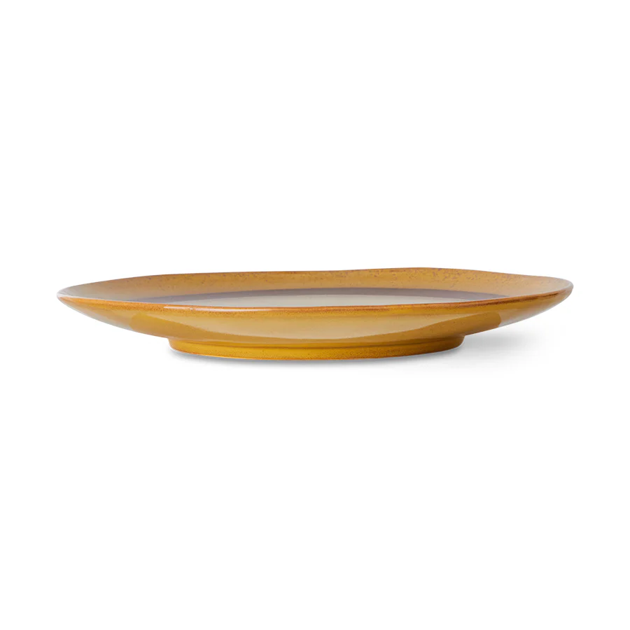 70's Ceramics Dinner Plate Coconut (set of 2) - Image 4