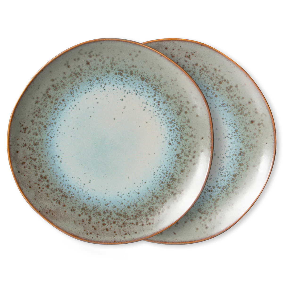 70s ceramics Dinner Plates Mineral (Set of 2)
