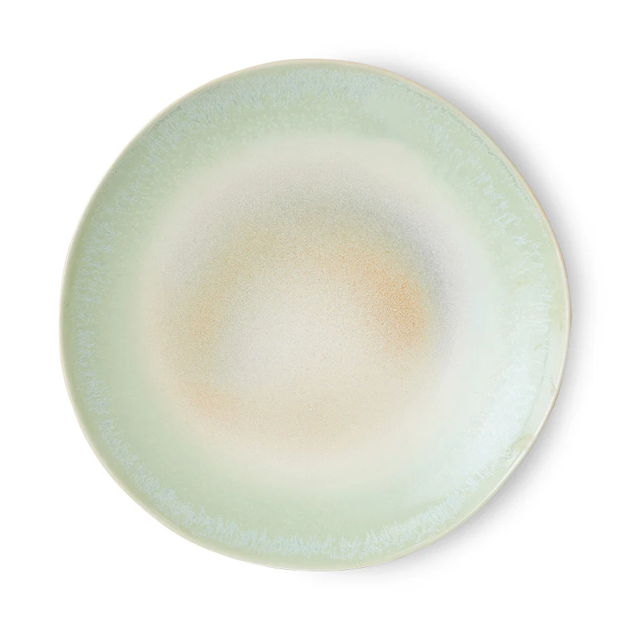 70s Ceramics Dinner Plates Palms - Image 5