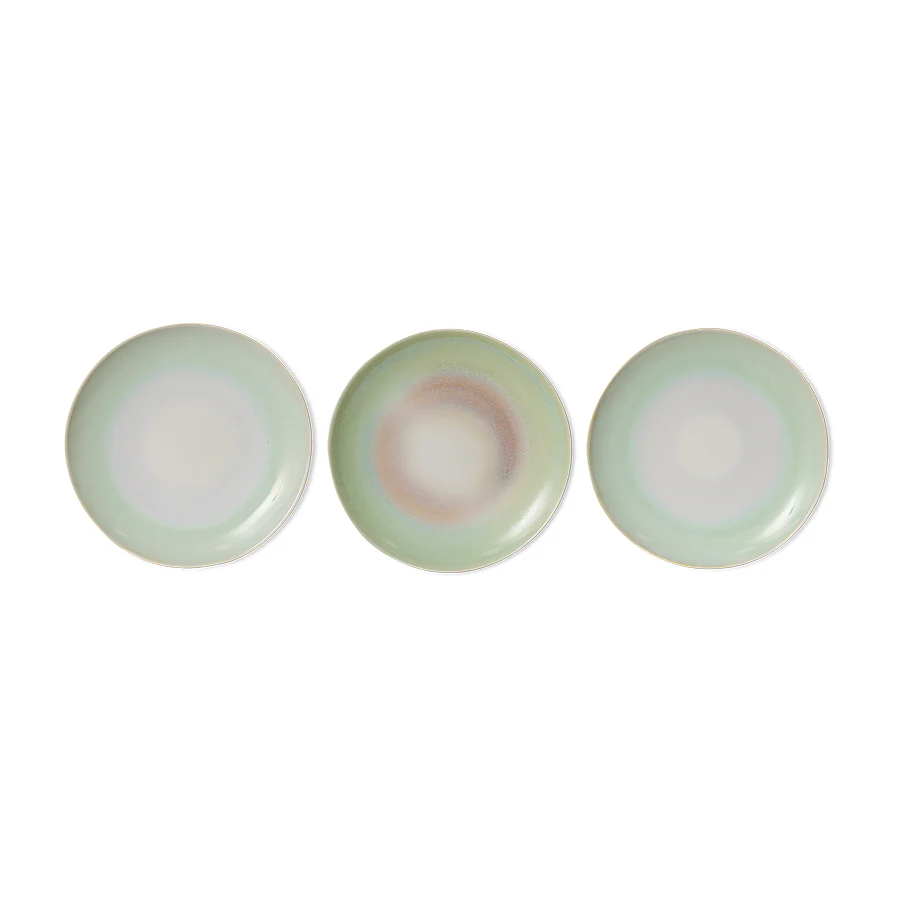 70s Ceramics Dinner Plates Palms - Image 7