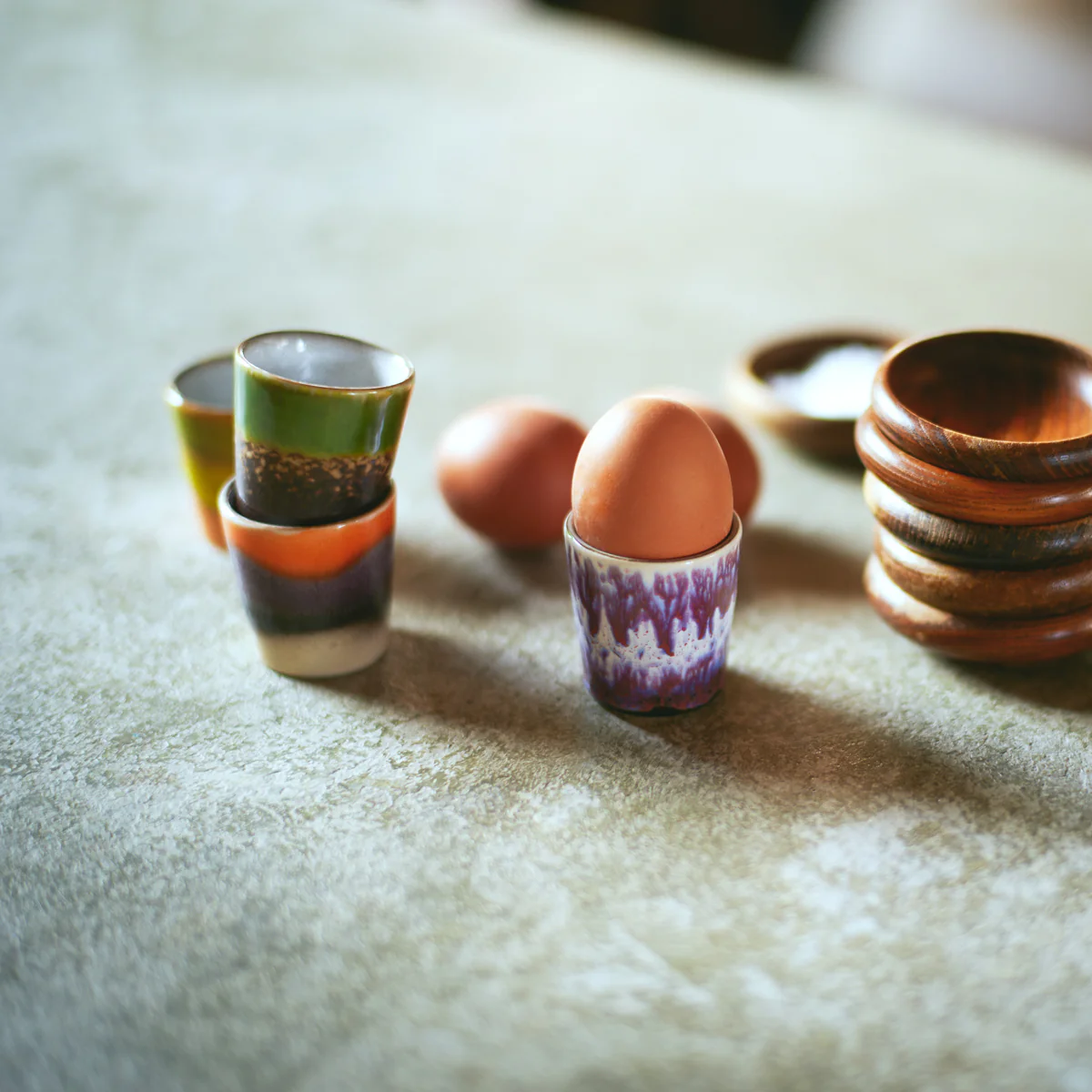 PRE ORDER 70s Ceramics: Egg Cups Island (set of 4) - Image 2