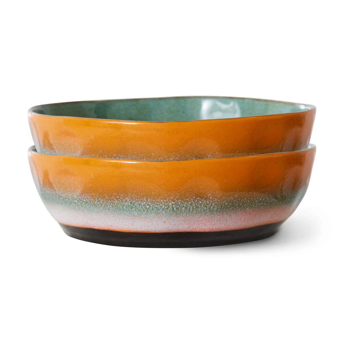 70s Ceramics: Pasta Bowls: Golden Hour (set of 2)