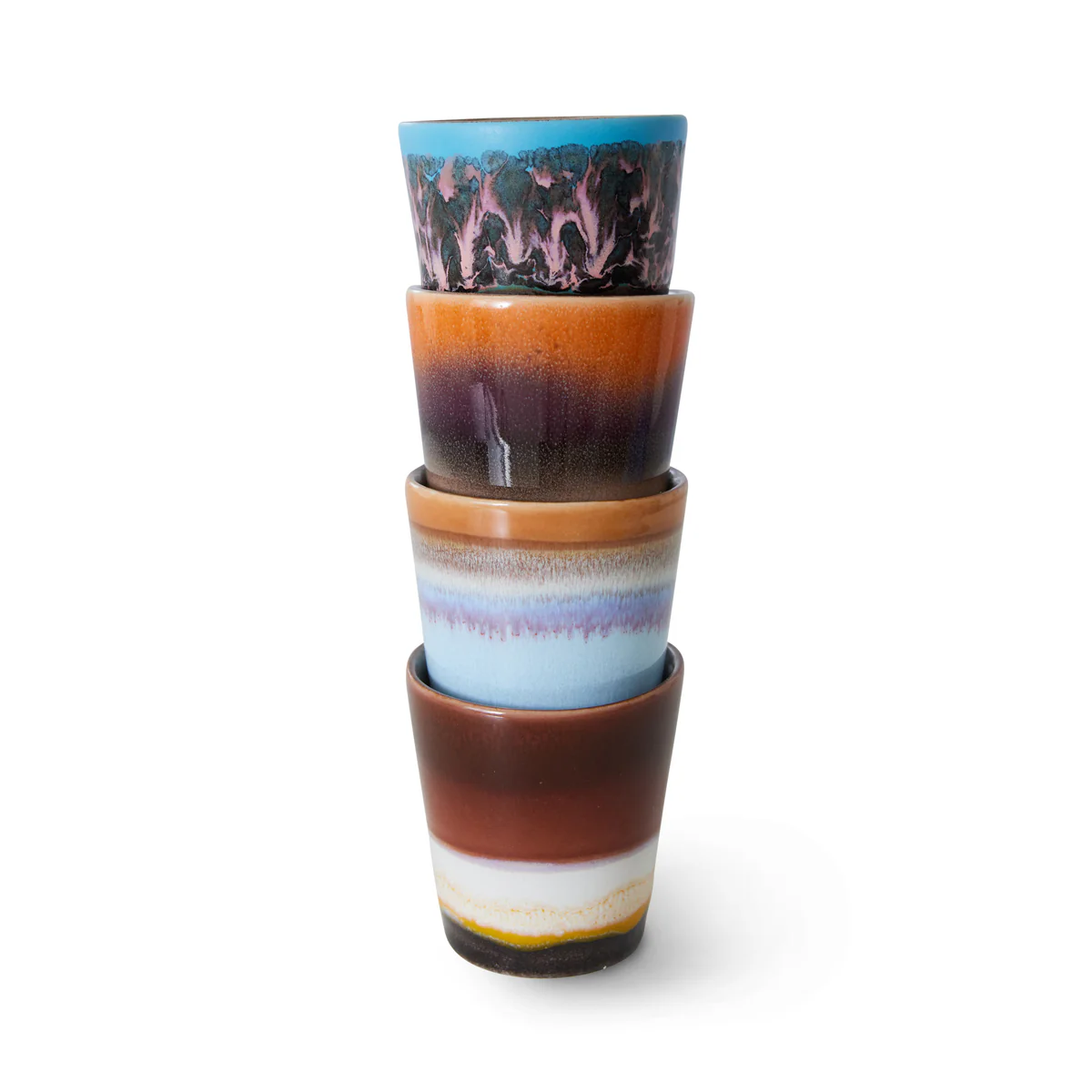 70s Ceramics Ristretto Mugs Solar (Set of 4)