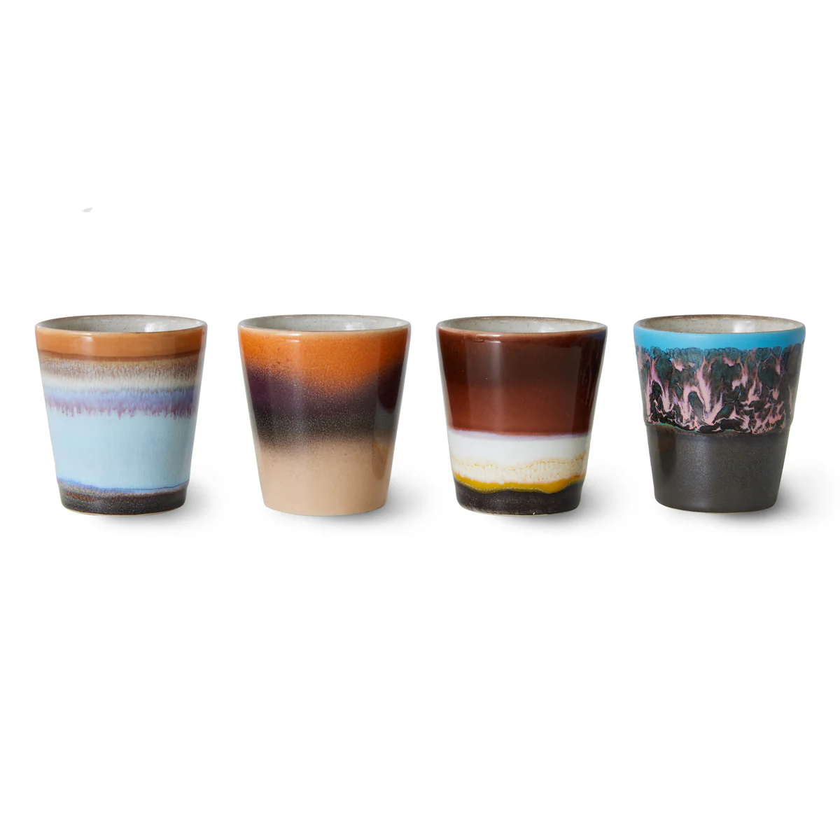 70s Ceramics Ristretto Mugs Solar (Set of 4) - Image 3