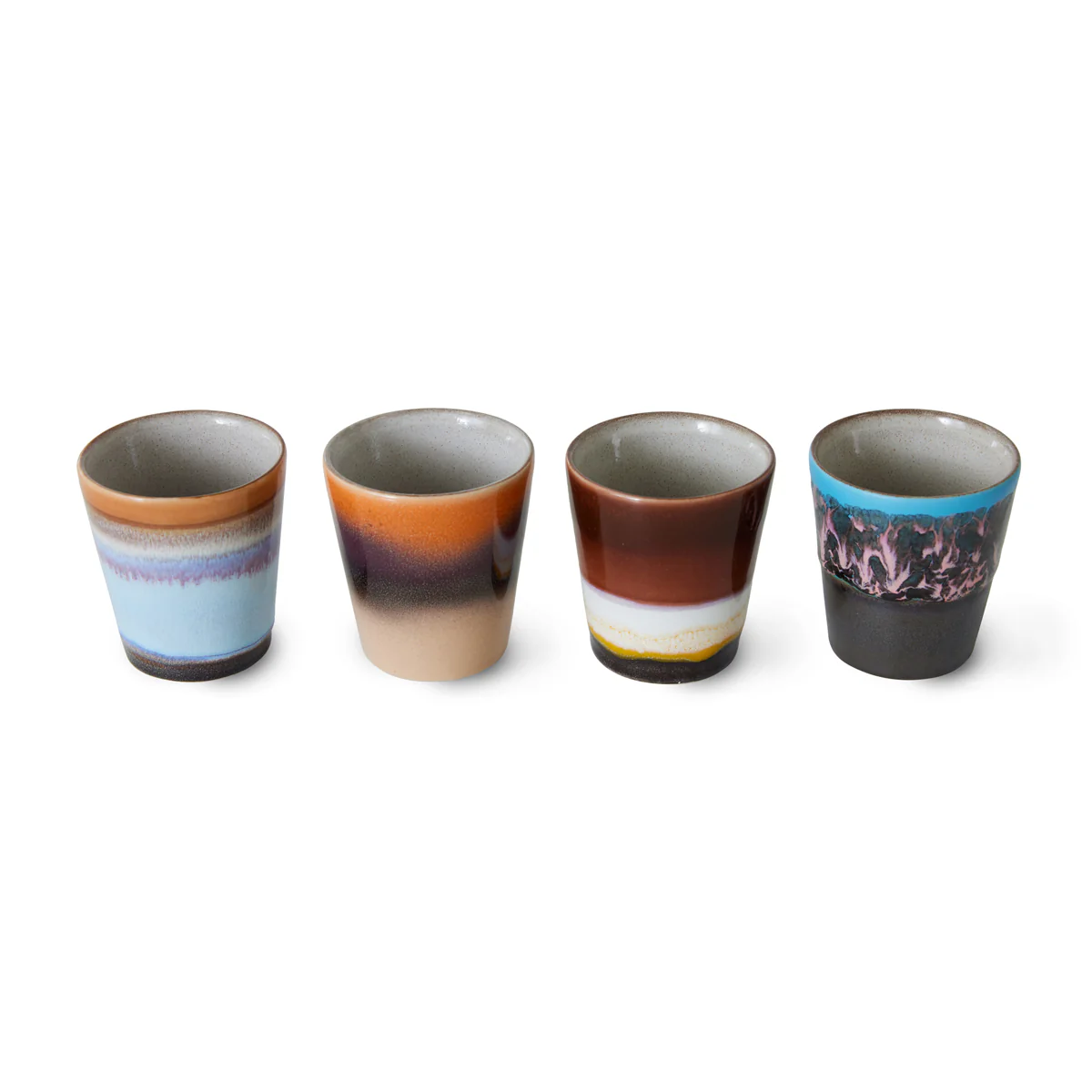 70s Ceramics Ristretto Mugs Solar (Set of 4) - Image 4