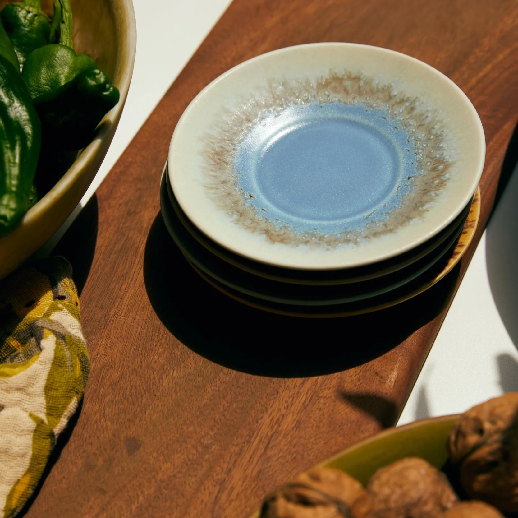 70s Ceramics: Saucers (Set of 4) Ocean - Image 4