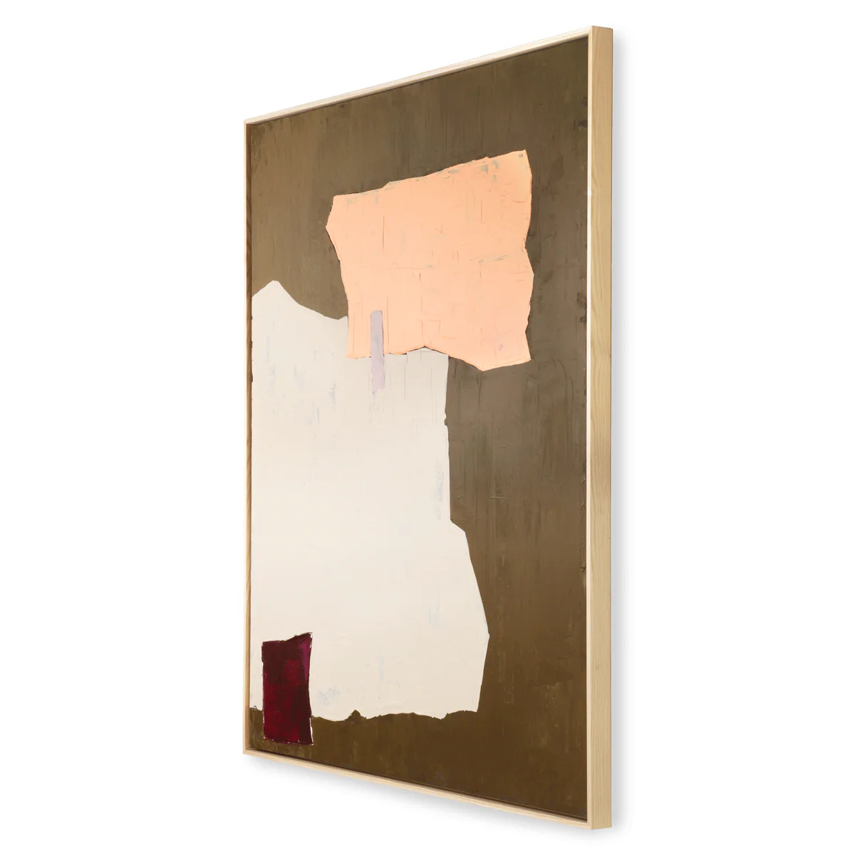 Abstract Painting Mustard/Nude 100x120cm - Image 4