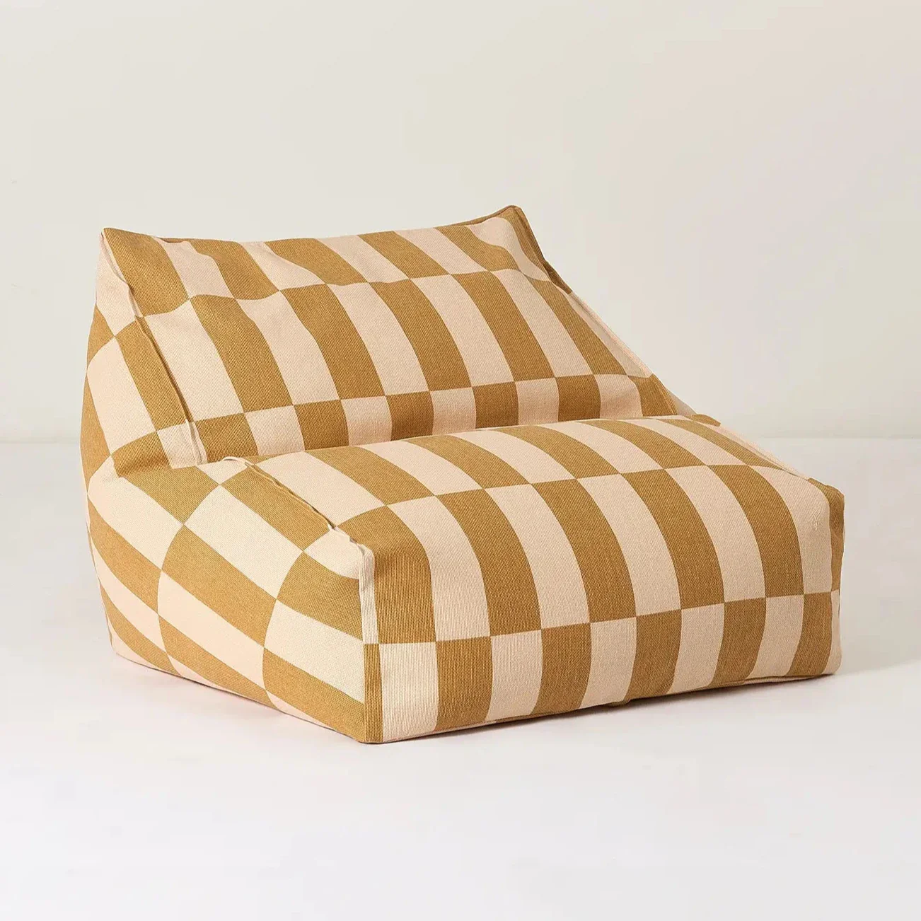 Armchair Beanbag - Kids Size - Vibes - Mustard and Sand Tiles