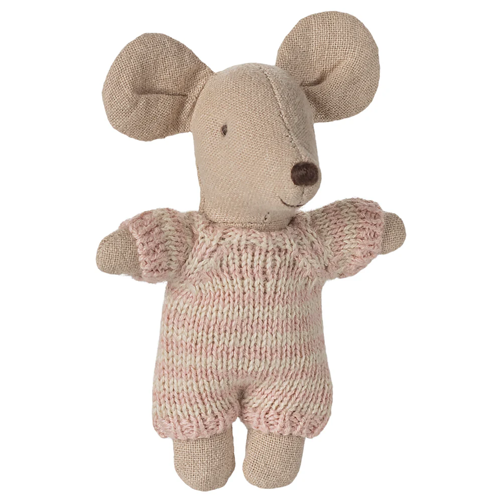 Baby Mouse In Carry Cot - Rose - Image 4