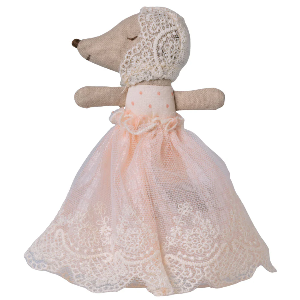 Baby Mouse In Gown - Powder