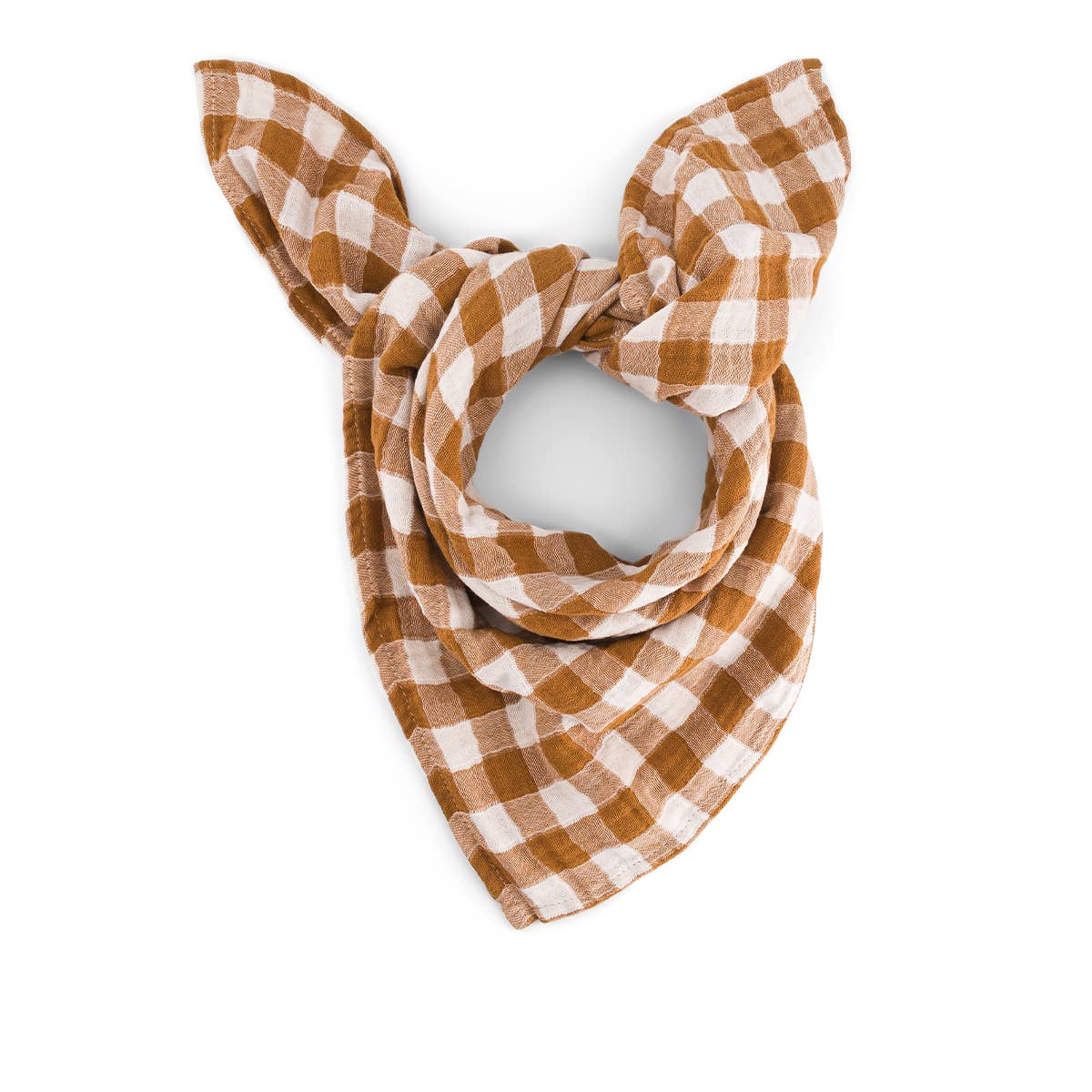 BIANCA SWADDLE GINGHAM CARAMEL: VICHY / L 110*110 - Image 10