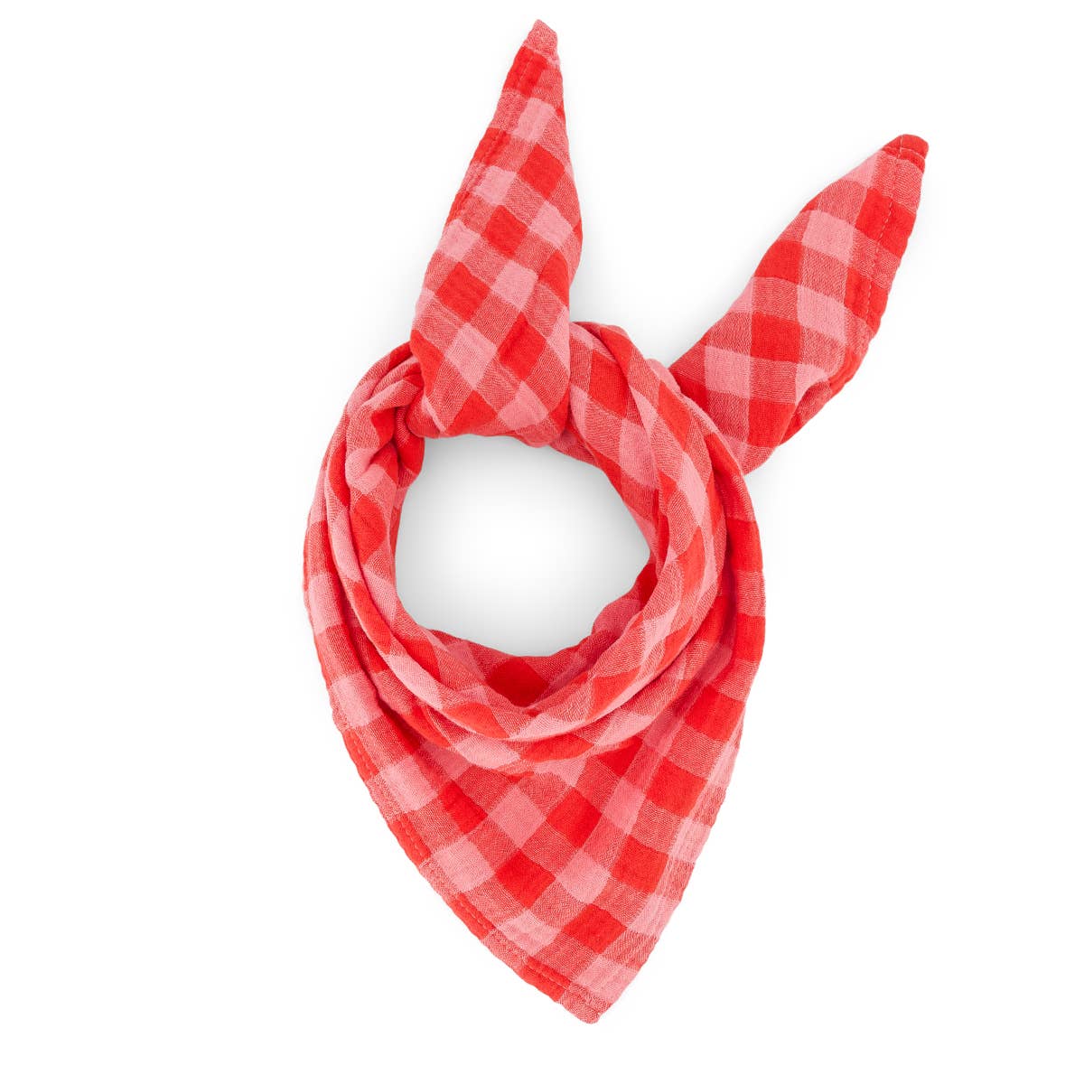 BIANCA SWADDLE GINGHAM RED / PINK: VICHY / L 110*110 - Image 3