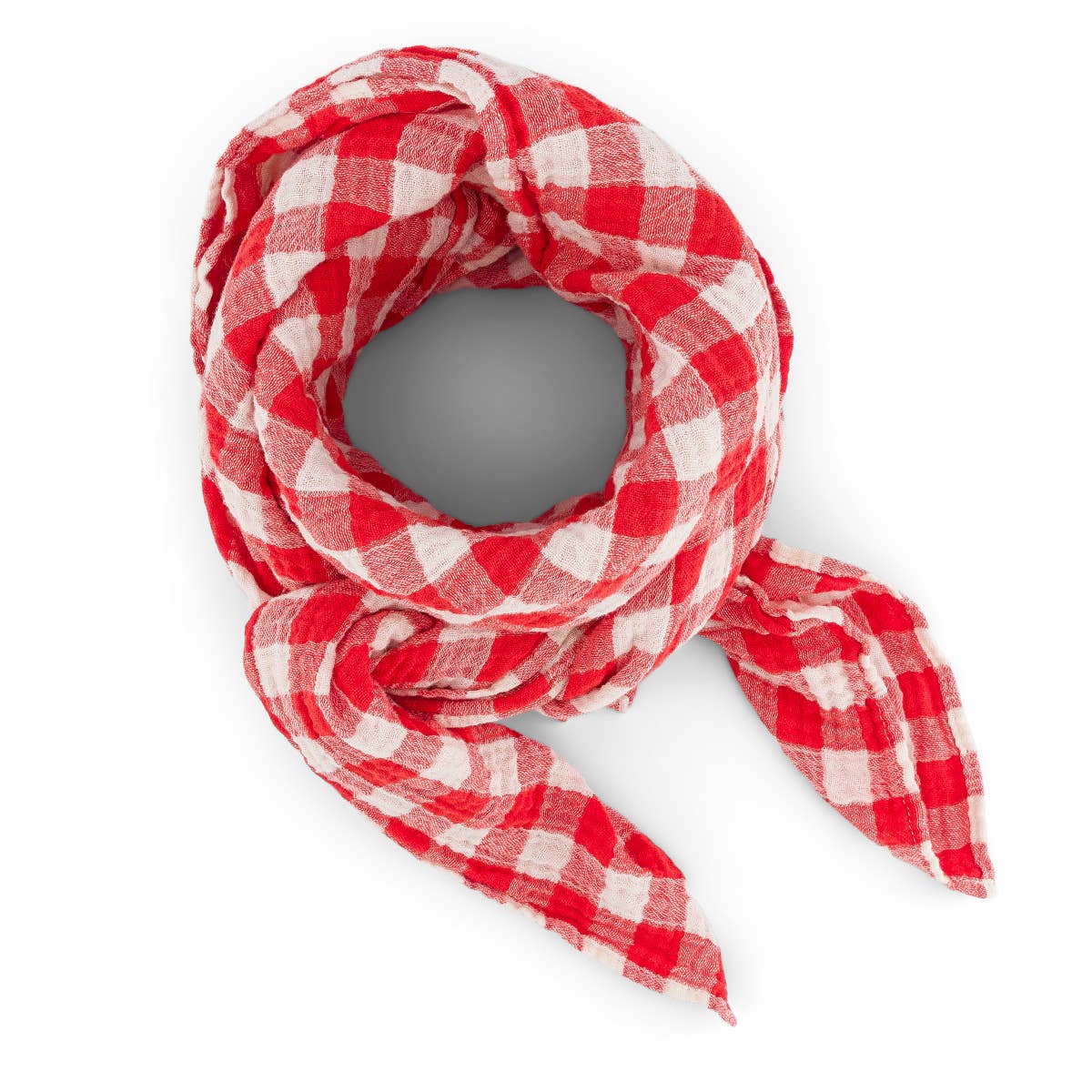 BIANCA SWADDLE GINGHAM TOMATO: VICHY / L 110*110 - Image 3