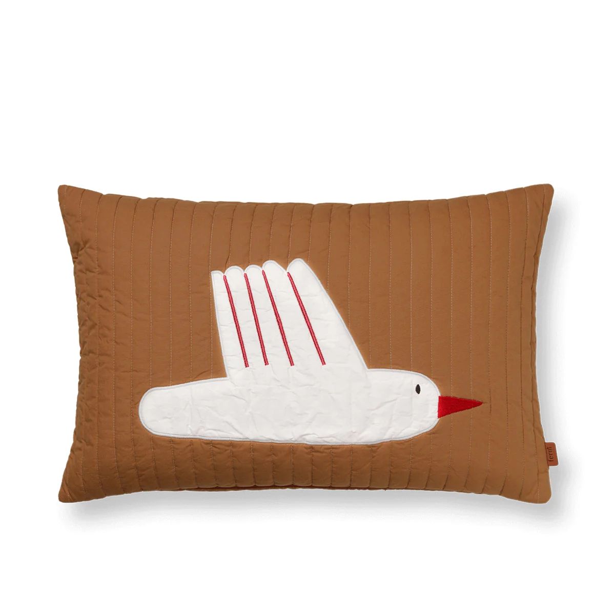 Bird Quilted Cushion Rectangular - Sugar Kelp