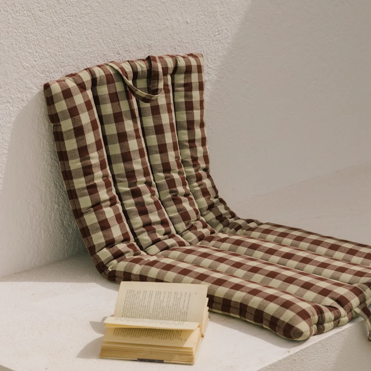 Bothy Check Folding Mat - Cinnamon/Green - Image 2