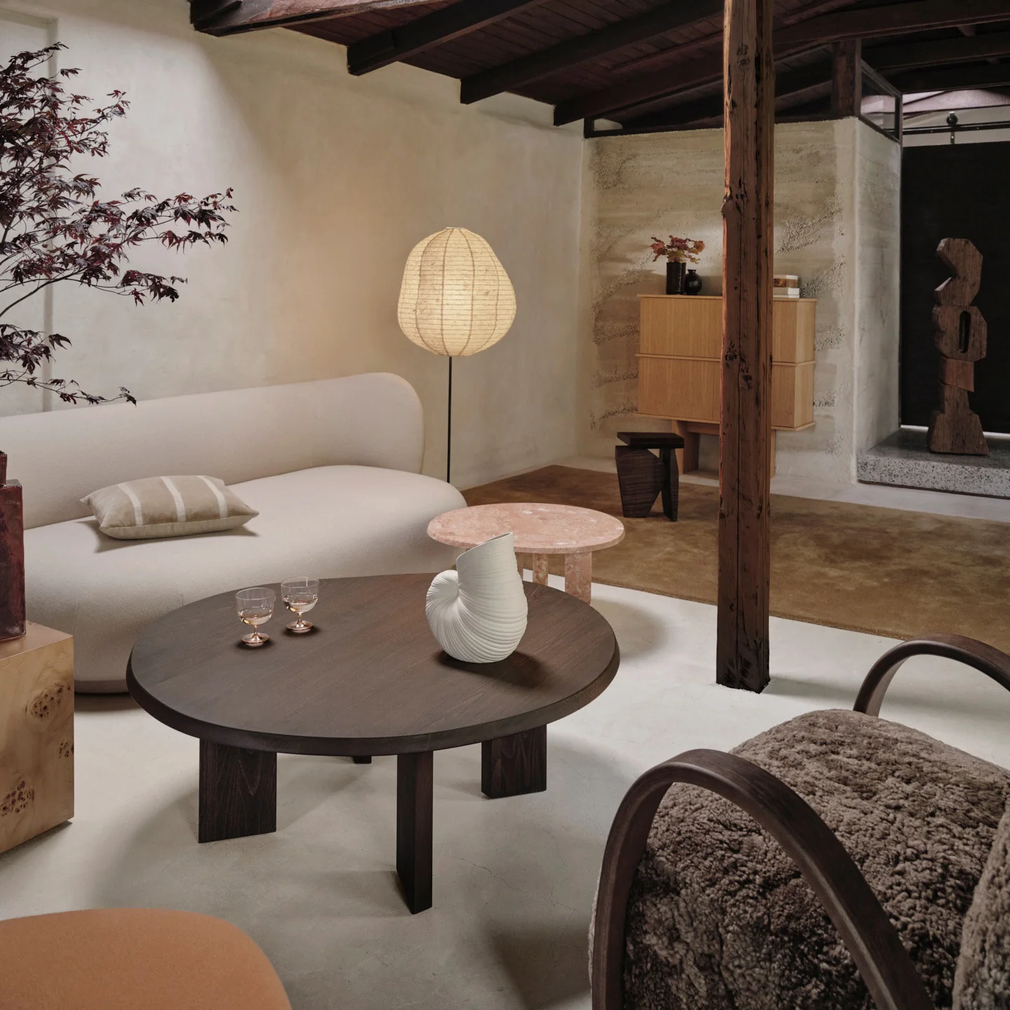 Buur Lounge Chair Sheepskin - Dark Stained/Sahara - Image 5