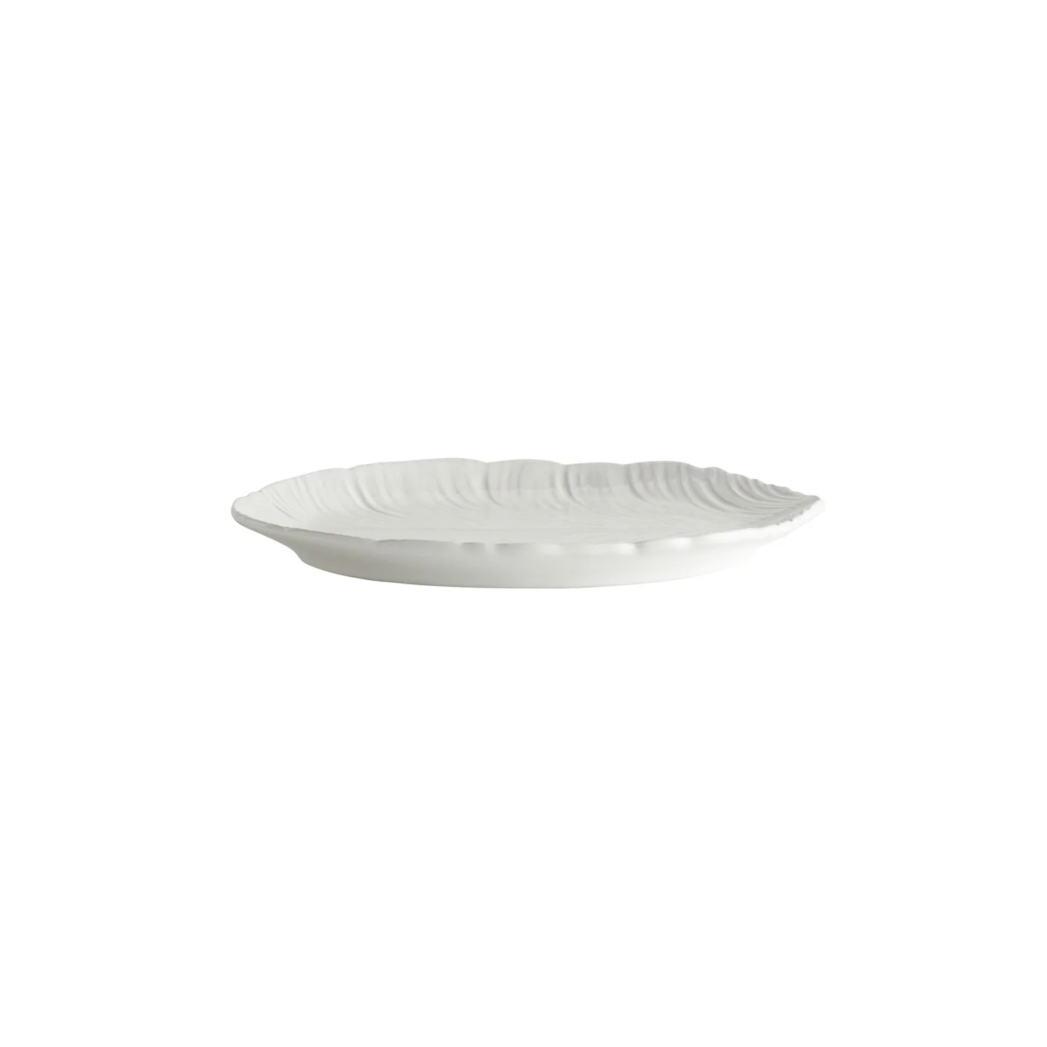 Cake Plate Leaf Glazed Earthenware - Image 4