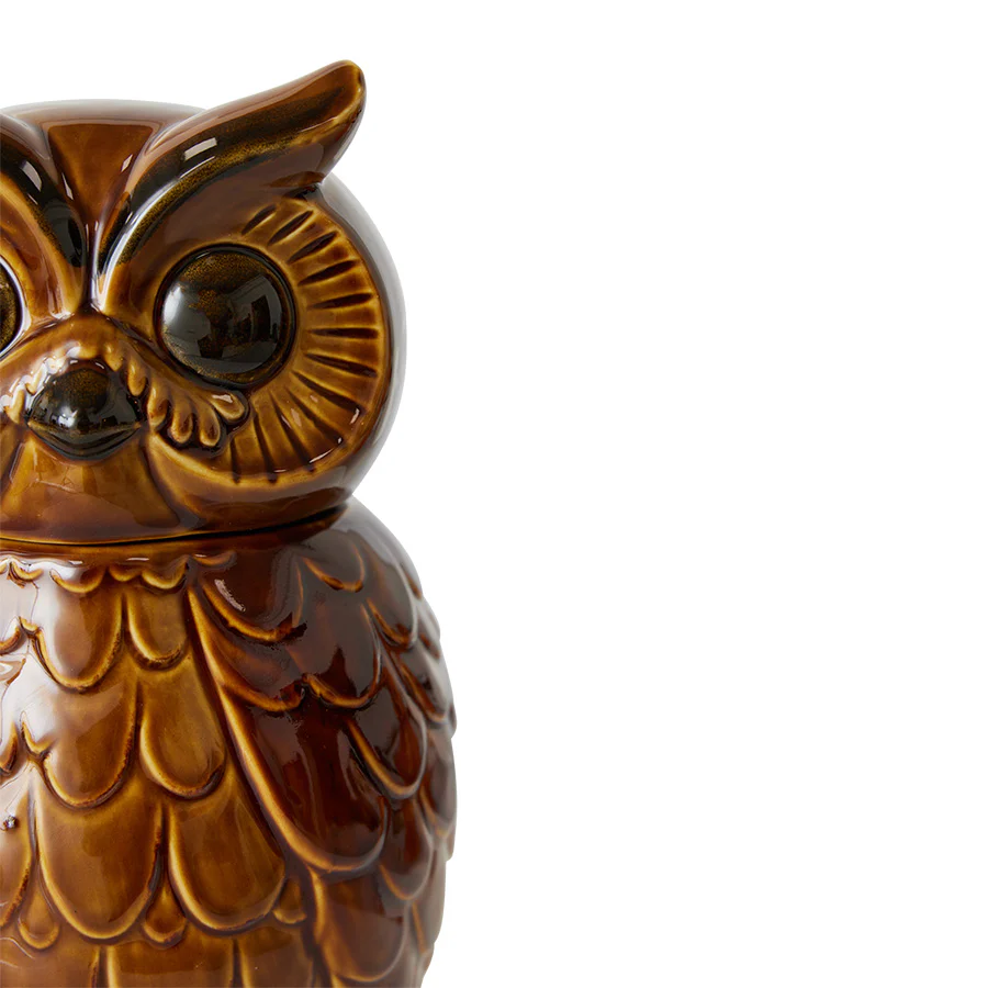 PRE ORDER Ceramic Owl Jar Roasted - Image 2