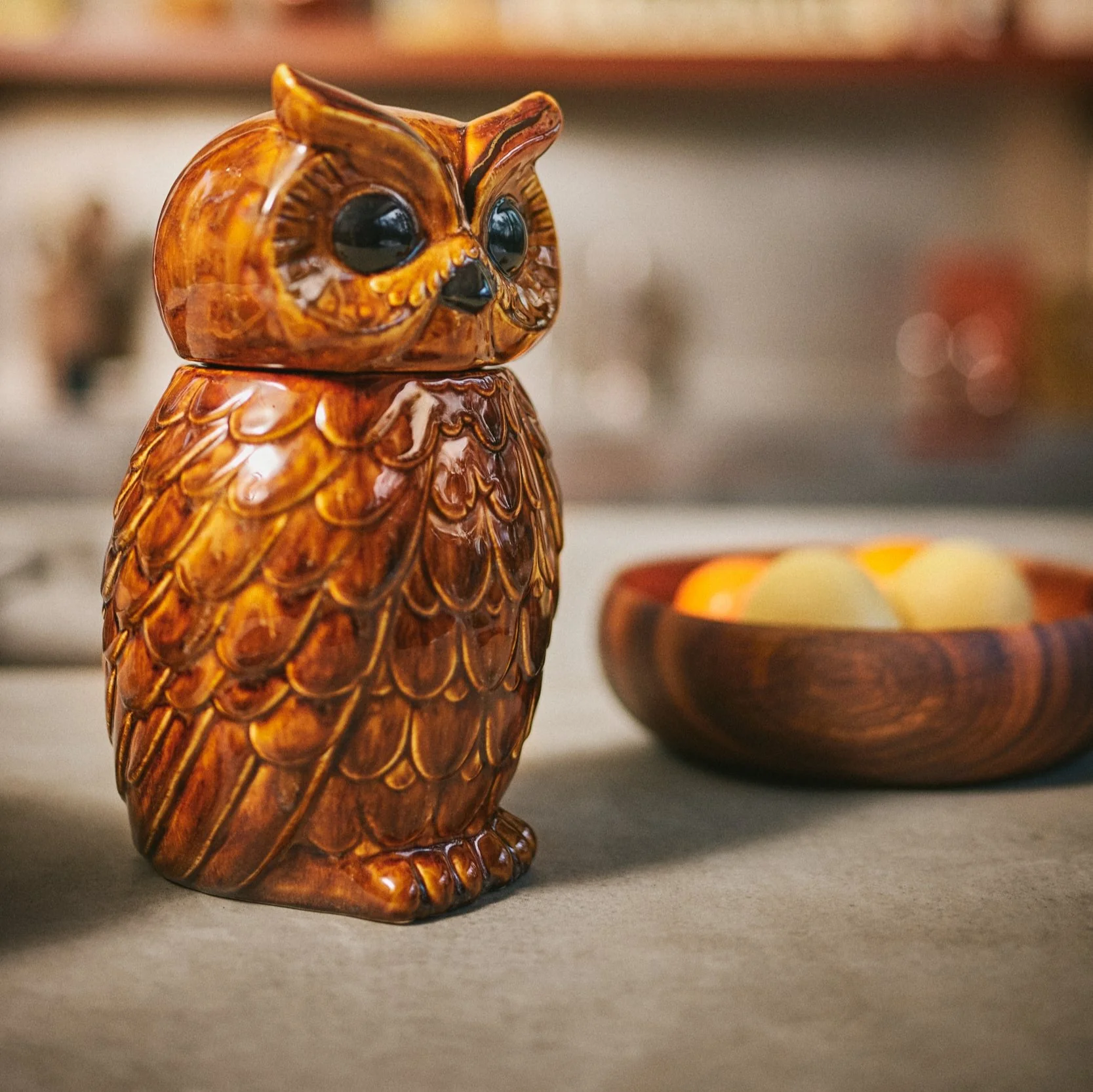 PRE ORDER Ceramic Owl Jar Roasted - Image 4