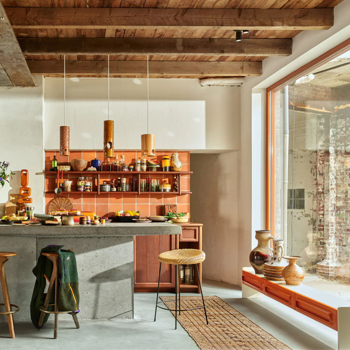 Ceramic Pendant Lamp Rosewood - Image 3