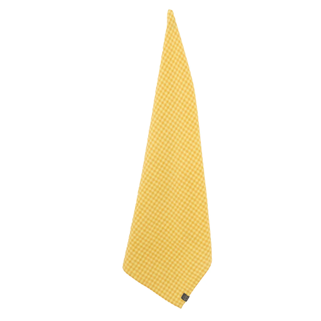 Checked Linen Kitchen Towel PIANA II Ocre