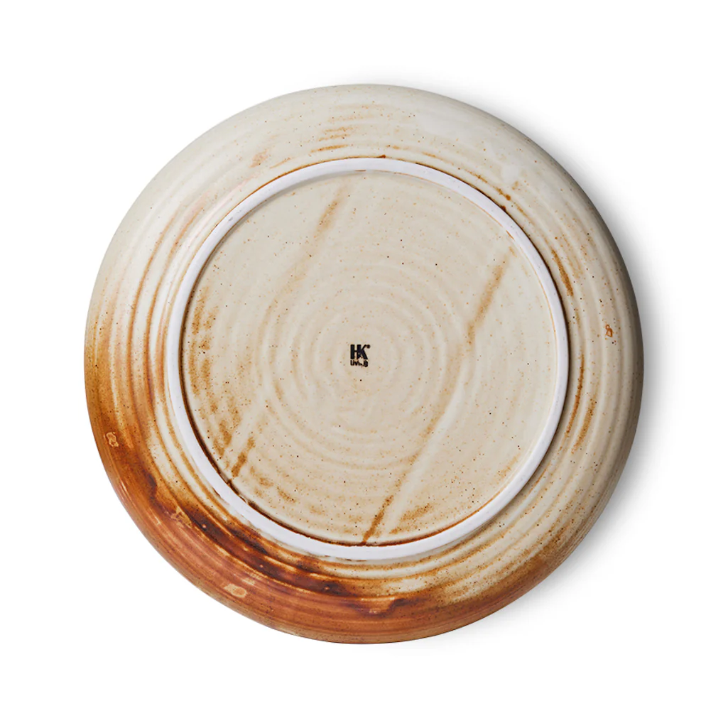 Chef Ceramic Side Plate, Rustic Cream/Brown - Image 2