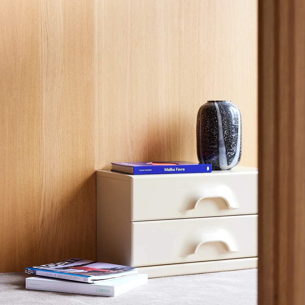 Chest of 2 Drawers, Cream - Image 2