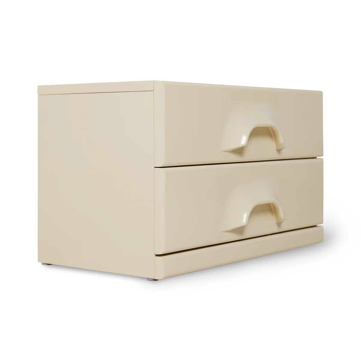 Chest of 2 Drawers, Cream - Image 3