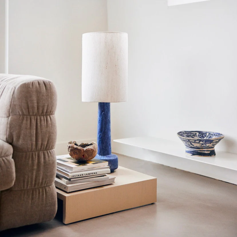 Cylinder Lamp Shade Natural Linen Ø30 - Image 3