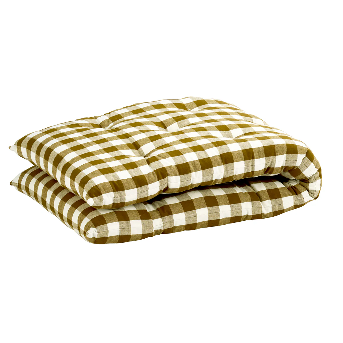 Cotton Mattress - Mustard and White Check