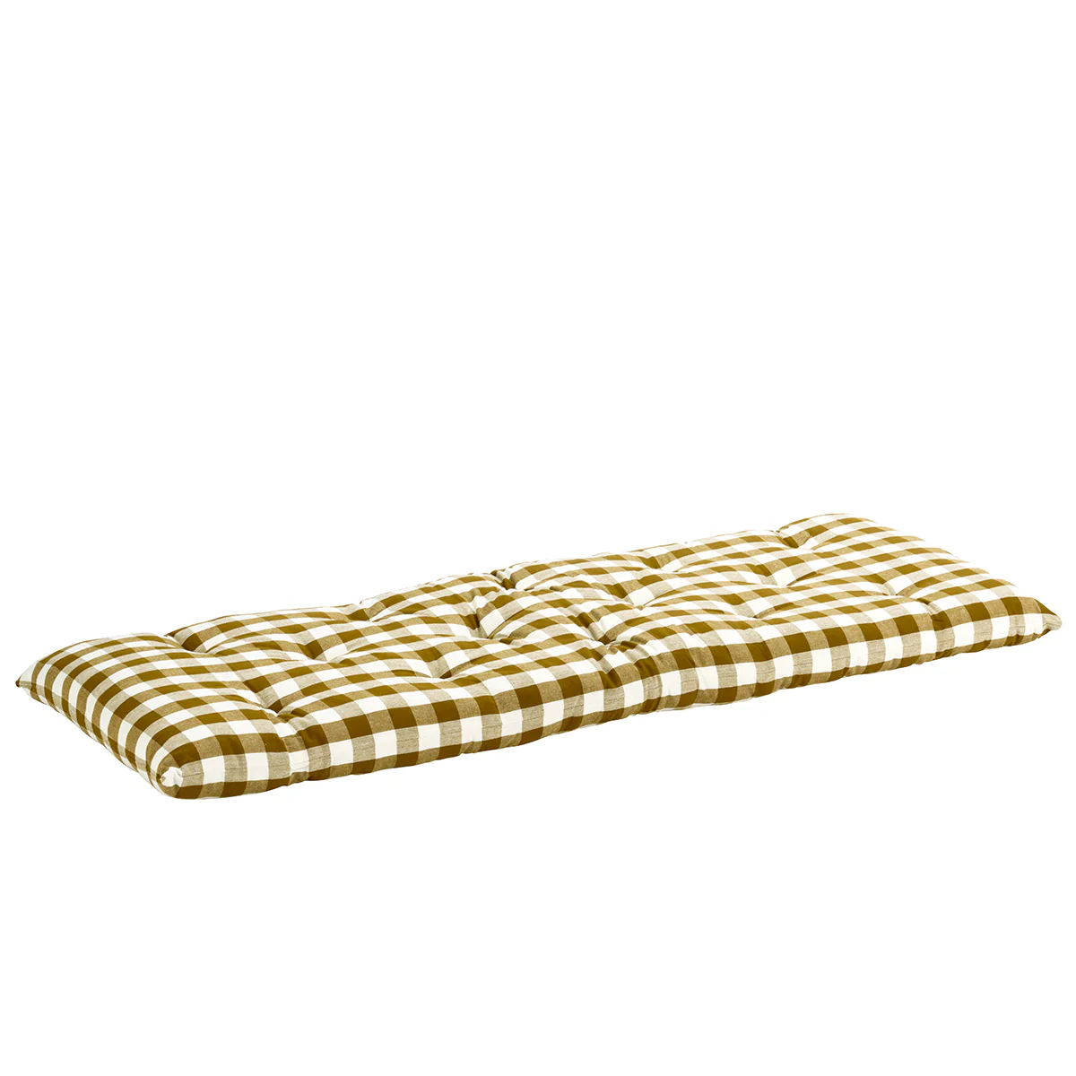 Cotton Mattress - Mustard and White Check - Image 4