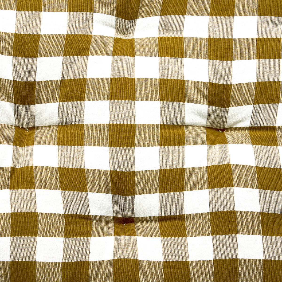 Cotton Mattress - Mustard and White Check - Image 5