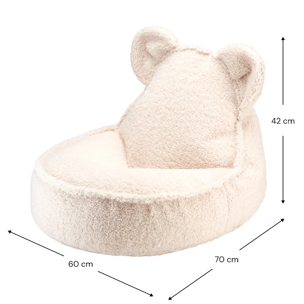 Cream White Bear Beanbag - Image 5