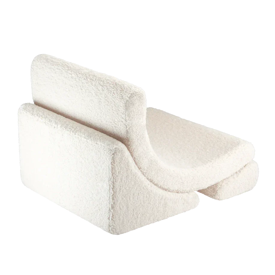 Cream White Moon Chair - Image 3