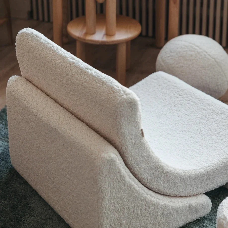 Cream White Moon Chair - Image 5