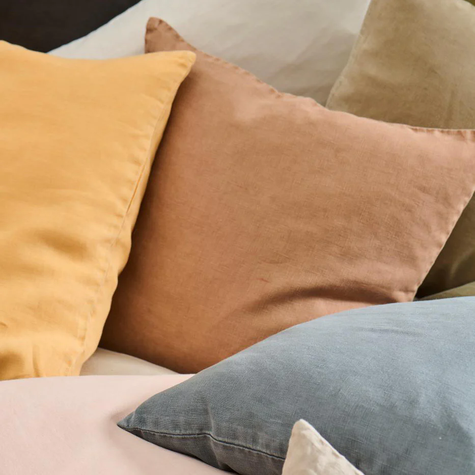 Cushion Linen Harvest Yellow 50cm x 50cm - Image 2