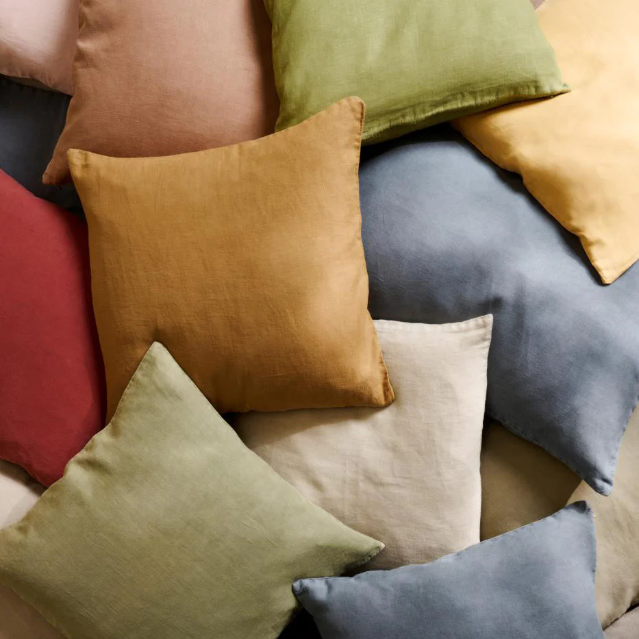 Cushion Linen Harvest Yellow 50cm x 50cm - Image 3