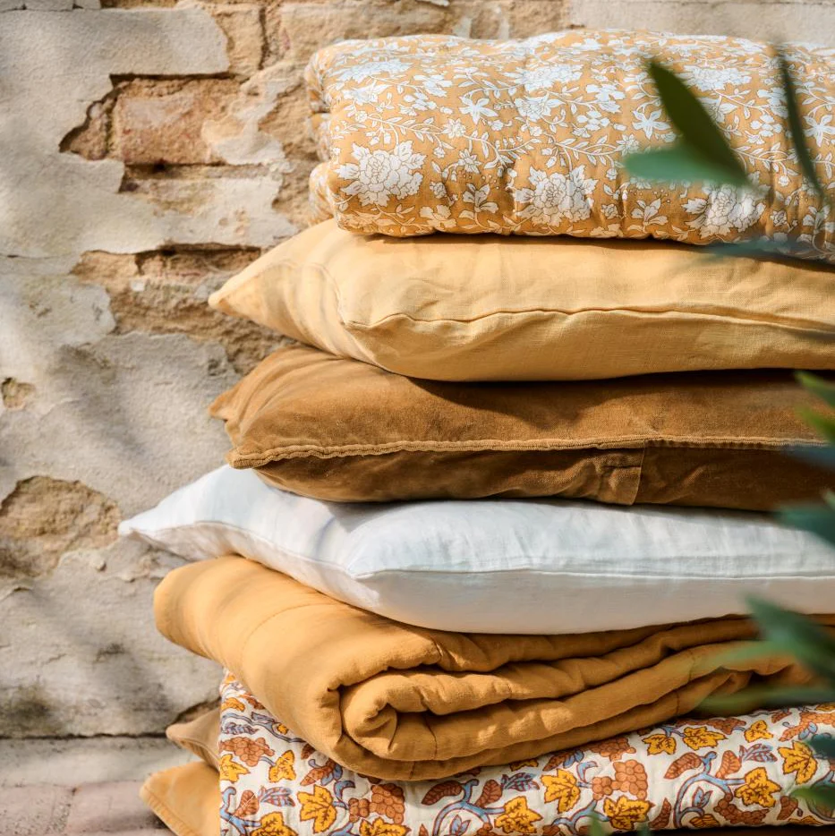 Cushion Linen Harvest Yellow 60 x 40cm - Image 2